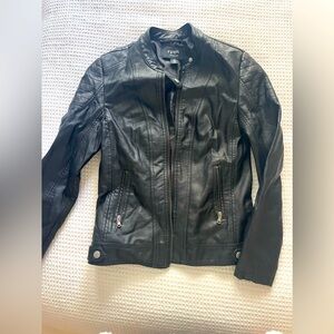Black leather jacket